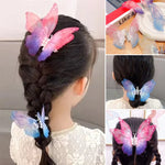 Pince à cheveux de papillon de couleur dégradée